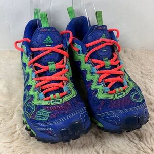 Adidas Blue and Green Sneakers with Rugged Sole